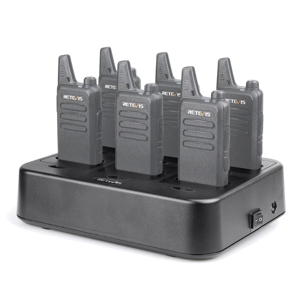 Retevis RTC22 Six-Way Charger for Retevis RT22 Two Way Radio Walkie Talkie Charger for Hotel/Restaurant/Supermarket/Factory etc.