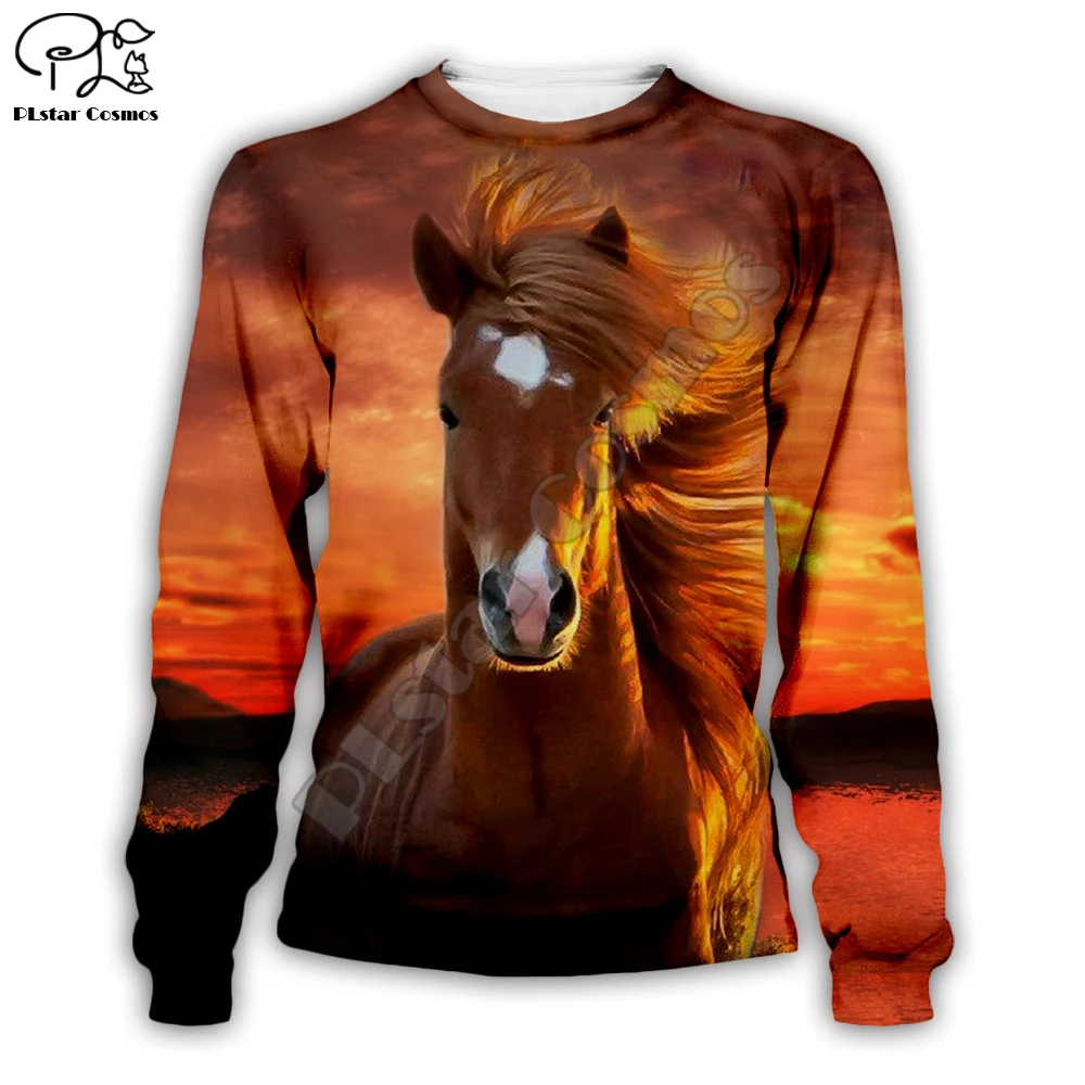 Новые 3D толстовки с капюшоном Мужские лошади красочные 3D печати с длинным рукавом модные хипстерские толстовки свободные уличные пуловеры Топ MA033 - Цвет: 03