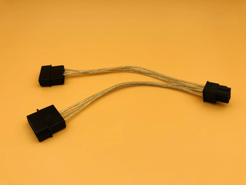 PCI E графическая карта 2*4 Pin Molex IDE до 6Pin кабель питания адаптер PC видео разъем