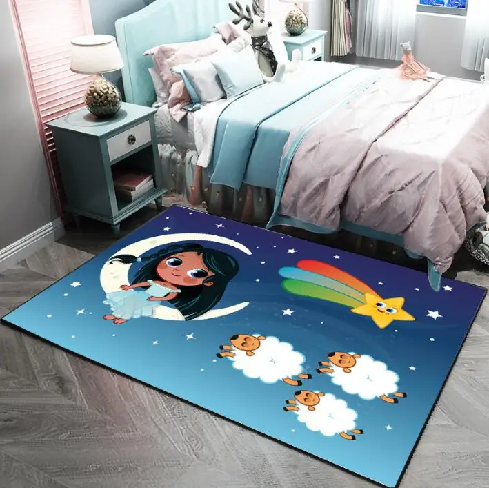 

Children's Carpet Full Bedroom Living Room Tea Table Footpad Children's Cartoon Floor Bedside Carpet free shipping