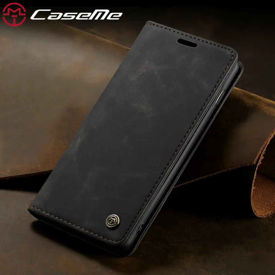 

For iPhone 11 Pro Max Cases CaseMe Magnetic Wallet Pu Leather Stand Cover Case Card Slots for iPhone 7 8 Plus 6 6s X XS Max XR
