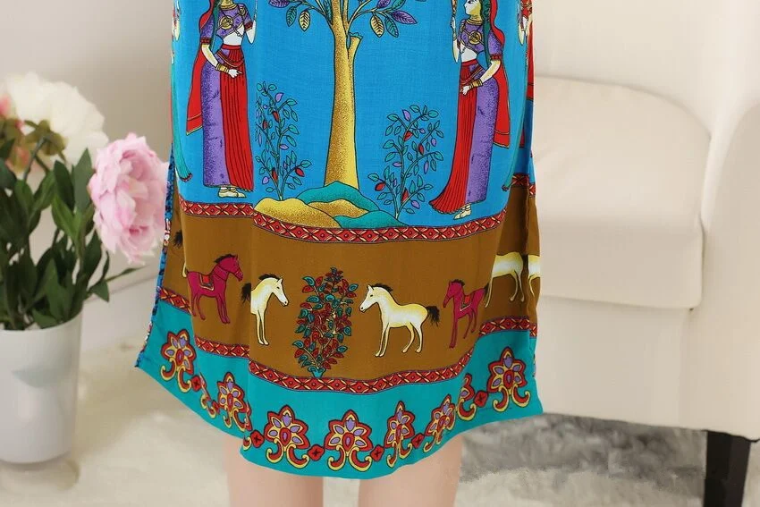 Летний китайский женский хлопковый Халат Новинка стильное банное платье юката Ночная рубашка Nuisette Pijama Mujer один размер R34026