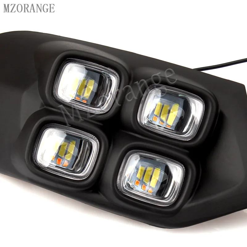 MZORANGE 4Eyes для Mitsubishi Pajero Sport супер яркие автомобильные аксессуары ABS 12V Светодиодный дневной ходовой светильник DRL лампа