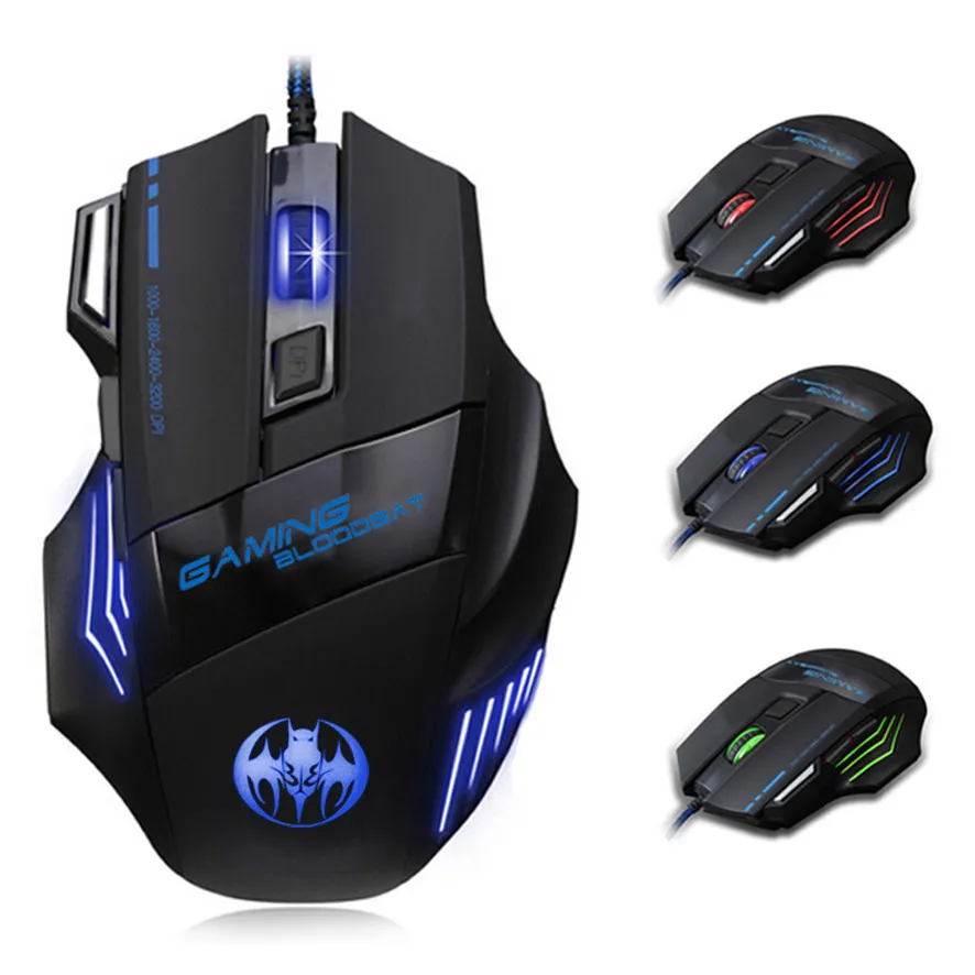 Лучшая цена 3200 dpi 7D светодиодный оптический USB Проводная игровая мышь для Pro Gamer