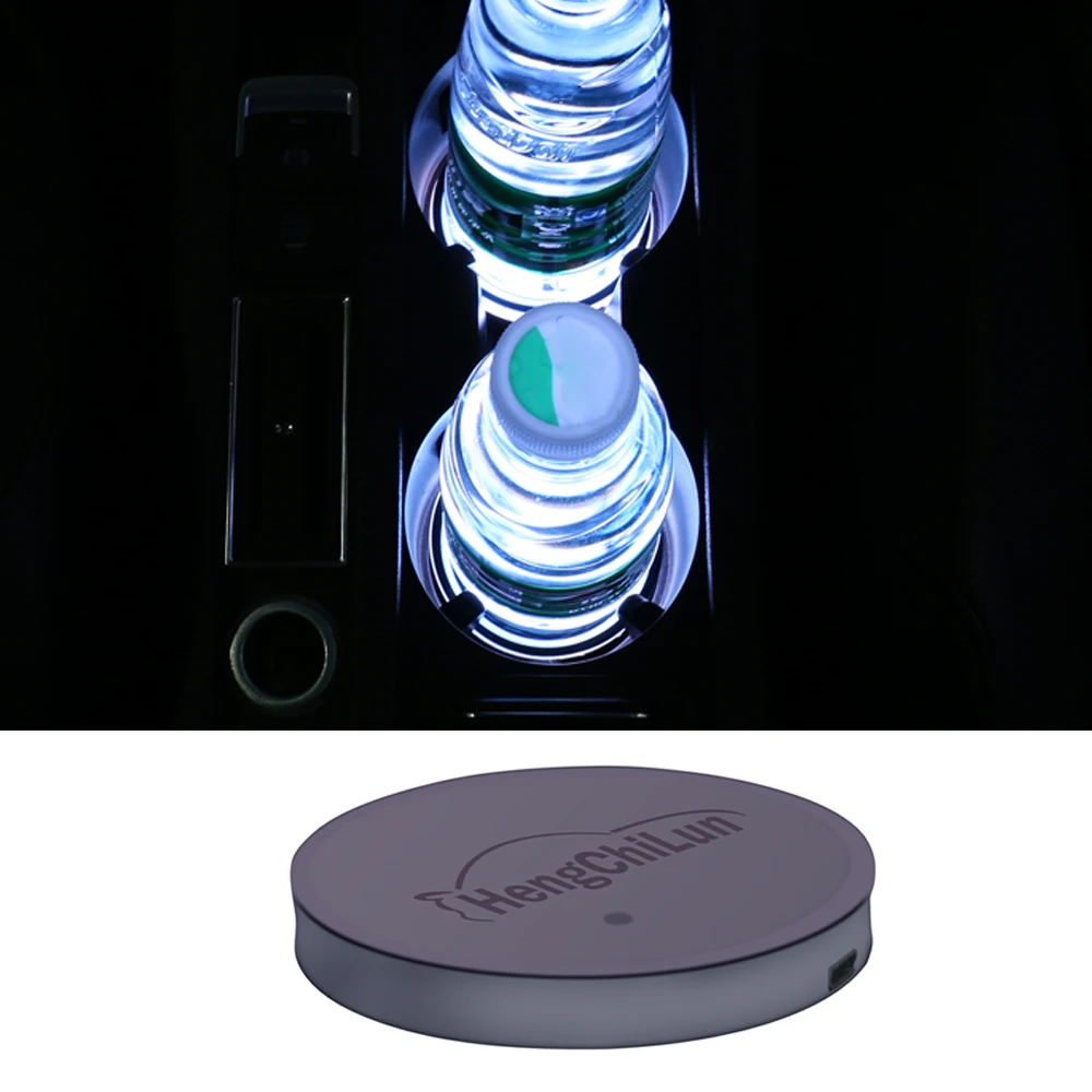 

Solar LED Car Cup Mat for Audi A6 C6 A3 A1 A7 A5 A8 Q5 LED Sensor Light Cup Holder Mat Pad Anti Slip Bottle Drinks Coaster Mat