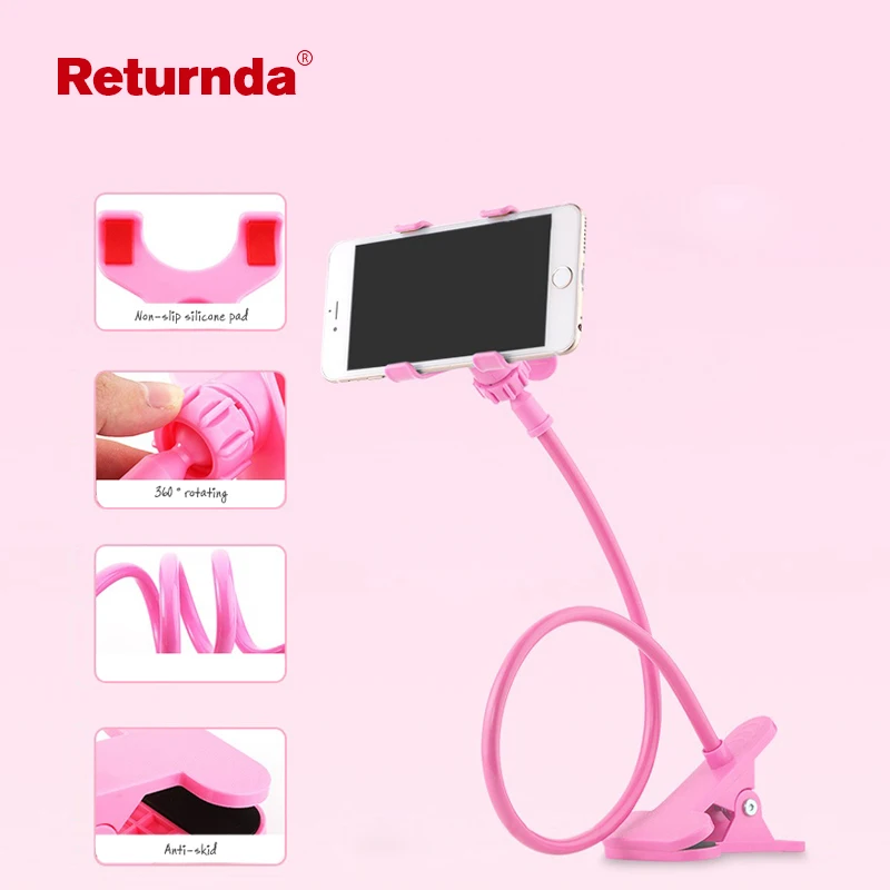 

Universal High Quality Lazy Mobile Phone Flexible Bracket Universal Car Phone Holder 360 Rotating Vehicle Bracket Vertical Desk