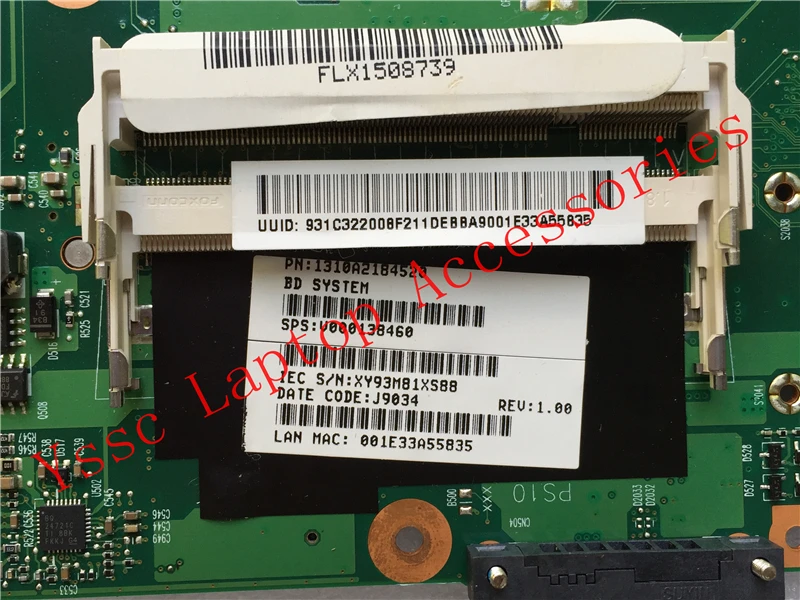 Материнская плата для toshiba L300 L305 V000138460 intel GL40 DDR2 6050A2170401-MB-A03 100% протестирована |