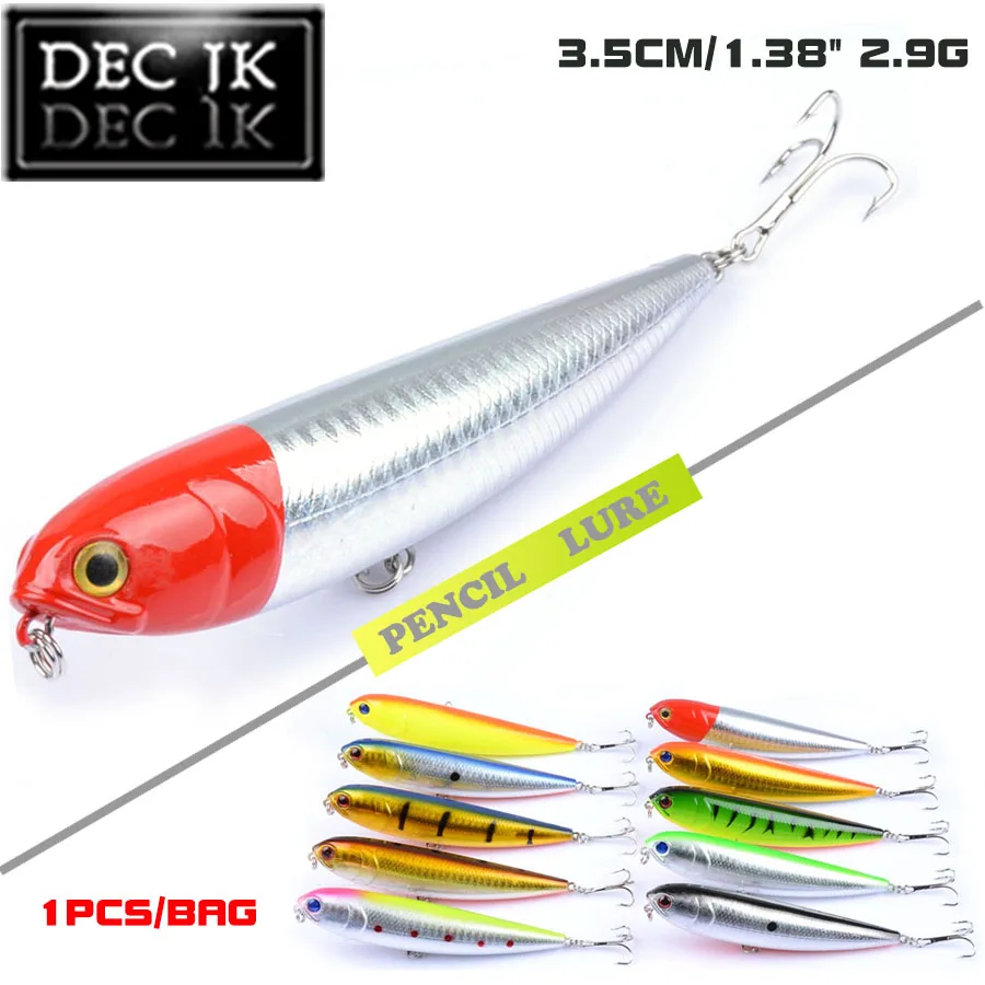 Topwater Plastic Hard Sea Fishing Lure Peche Fake Floating Pencil Artificial Bait Lot For Trout Saltwater Fishing Lures Tackle (10)