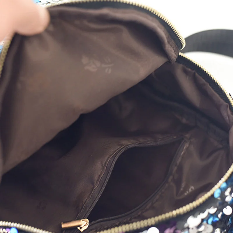 Women Sequined Backpack PU Leather Small Sequins Female Backpacks New Arrival Bling Designer Travel Girl Rucksack Mochila BP0198 (19)