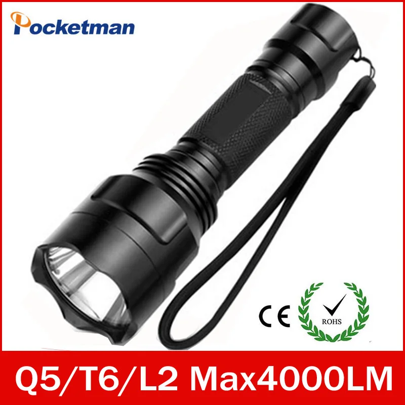 

Led Flashlight 4000 Lumens Max L2 T6 Q5 Flashlight Waterproof LED Torch lanterna Camping Hunting lampe de torche ZK93