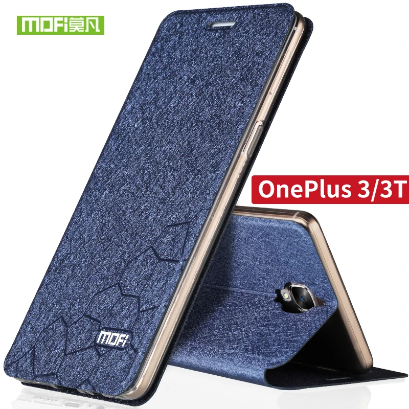 oneplus 3t case flip Leather cases and covers a3000 Mofi original soft silicone back cover oneplus