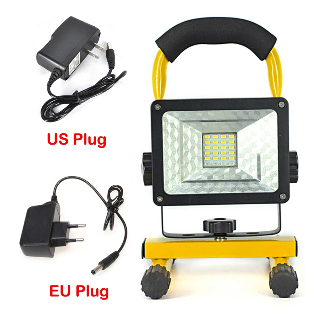 Светодиодный уличный светильник Перезаряжаемые 30 Вт 24 Светодиодный точечный светильник Светодиодный прожектор светильник стадион Кемпинг ремонт автомобиля лампа+ Зарядное устройство+ 3*18650 Батарея