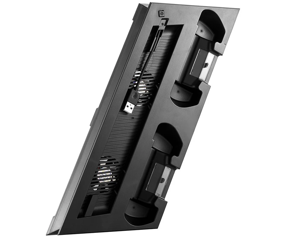 PS4 Slim аксессуары для Playstation 4 Slim консоль вертикальная подставка охлаждающий вентилятор контроллеры зарядная док usb-хаб джойстик PS4
