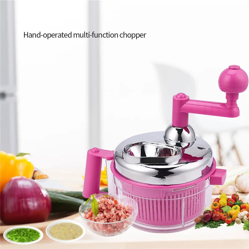 

Manual Meat Grinder Food Chopper Shredder Fruit Garlic Cutter Vegetable Nuts Cutter Meat Blender Chopper Egg Beater Kitchen Tool