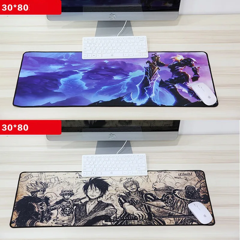 900X400mm thick Rubber gaming mouse pad anime Creative large size mausepad For Keyboard Mice PC Desk Non slip Mat