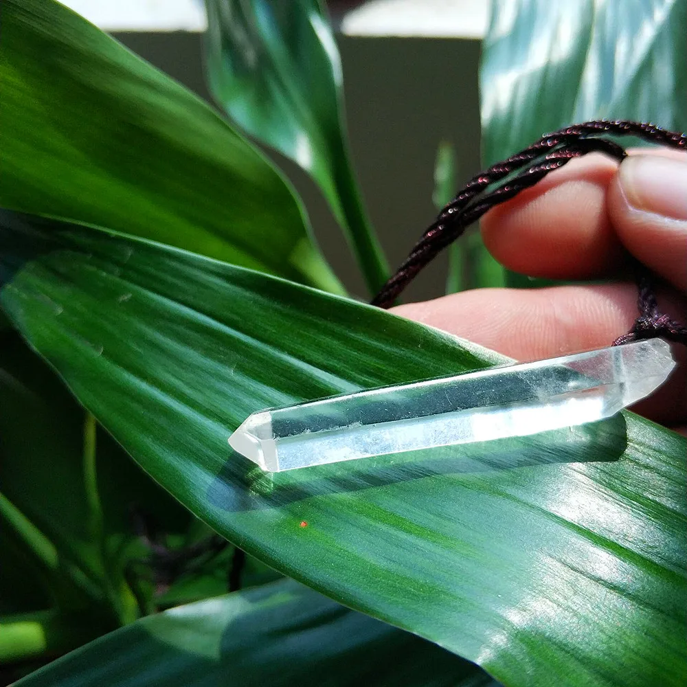 10 шт натуральные камни Белый Кристалл кварц для лечения кристаллы DIY подвеска Кристалл ожерелье натуральный кристалл колонна