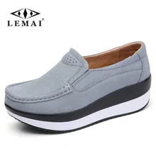 Lemai Для женщин на плоской платформе Лоферы для женщин Женские Элегантные замшевые мокасины Женская обувь без застежек Мокасины Для женщин синий повседневная обувь