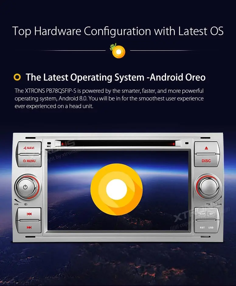 Clearance 7" Android 8.0 Oreo OS Car DVD Multimedia Navigation GPS Radio for Ford Focus 2005-2007 & C-Max 2005-2007 & Connect 2007-2009 5