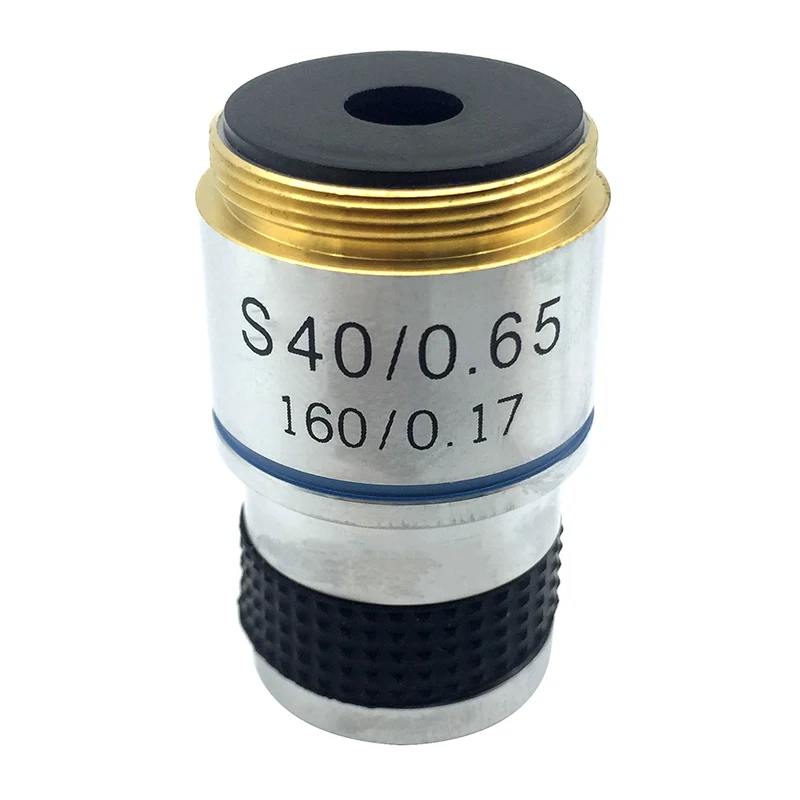 

40x Achromatic Objective Lens 160/0.17 40/0.65 Conjugate Distance 185 mm Mounting Thread 20.2 mm for Biological Microscope