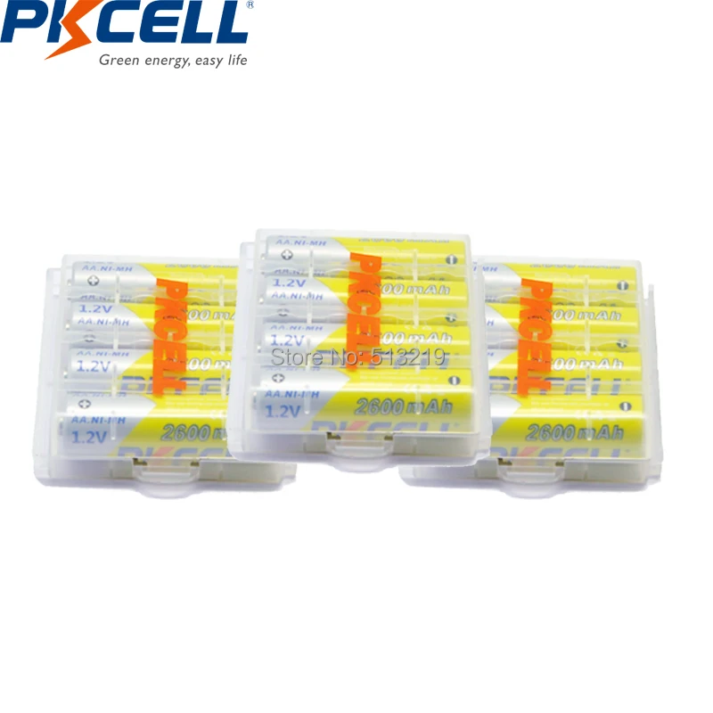 12 шт. аккумуляторные NIMH батарейки PKCELL 1 2 в 2300-2600 мАч 3 | Электроника