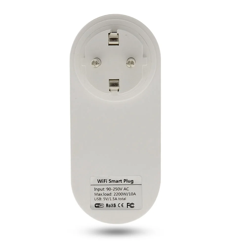 WI FI Smart Plug с двойной Порты USB розетка таймером Беспроводной Outlet голос Управление