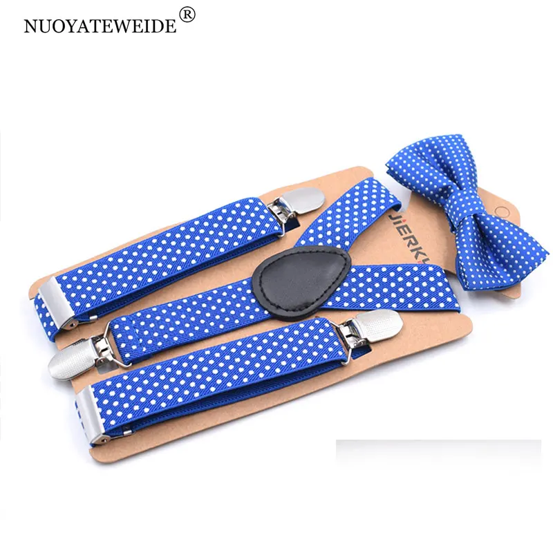 

Baby Boys Suspenders Kids Elastic Adjustable Suspenders With Bowtie Set Children Polka Dot Suspender Wedding szelki Suspensorio