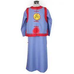 Китайской династии Цин солдаты официальный халат с жилет Для мужчин этап одежда для представлений древних костюм Карнавальная одежда