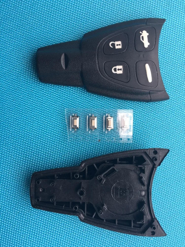 1 шт. Сменный Корпус ключа для SAAB 93 95 9-3 9-5 4 кнопки автомобиля дистанционного резиновый брелок чехол+ 4 шт. микро переключатели