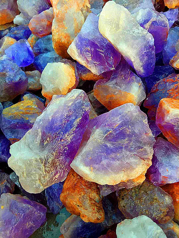 

11LB South Africa!!!Natural quartz crystal violet gravel...Small violet stones
