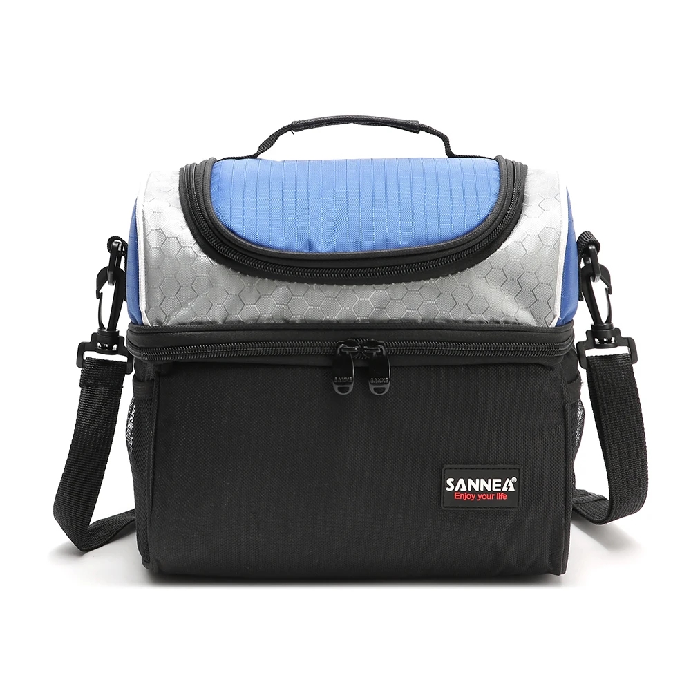 Us 11 56 36 Off 6 7l Picnic Lunch Bag Double Decker Beer Camping Outdoor Thermos Portable Travel Shoulder Recreation Cooler Insulated Thermal In