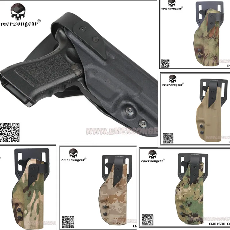 

EMERSON Tactical XST Standard style holsters Pistol Paddle & Belt Holster Replacement for GLOCK BLACK DE MC AOR1 MR AOR2 AT/FG
