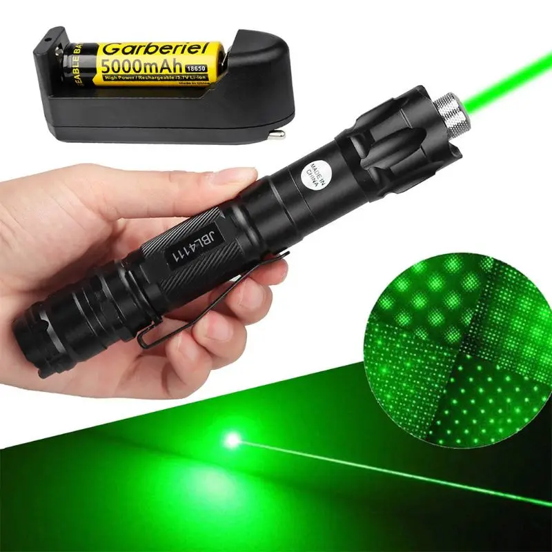 

Laser Point High Power green 532nm Laser Point Pen Adjustable Burning Match 1x18650 Battery
