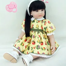 60 см Силиконовая виниловая кукла-Реборн, игрушки для девочек, игрушки для девочек, реалистичные принцессы, игрушки для малышей, лучшие рождественские подарки