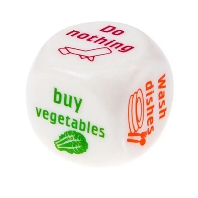 5 pcs Housework Dice Funny Home Dice Couples Families Housework Distribution Dice Fun Game Birthday Christmas Gift #2N23 (3)