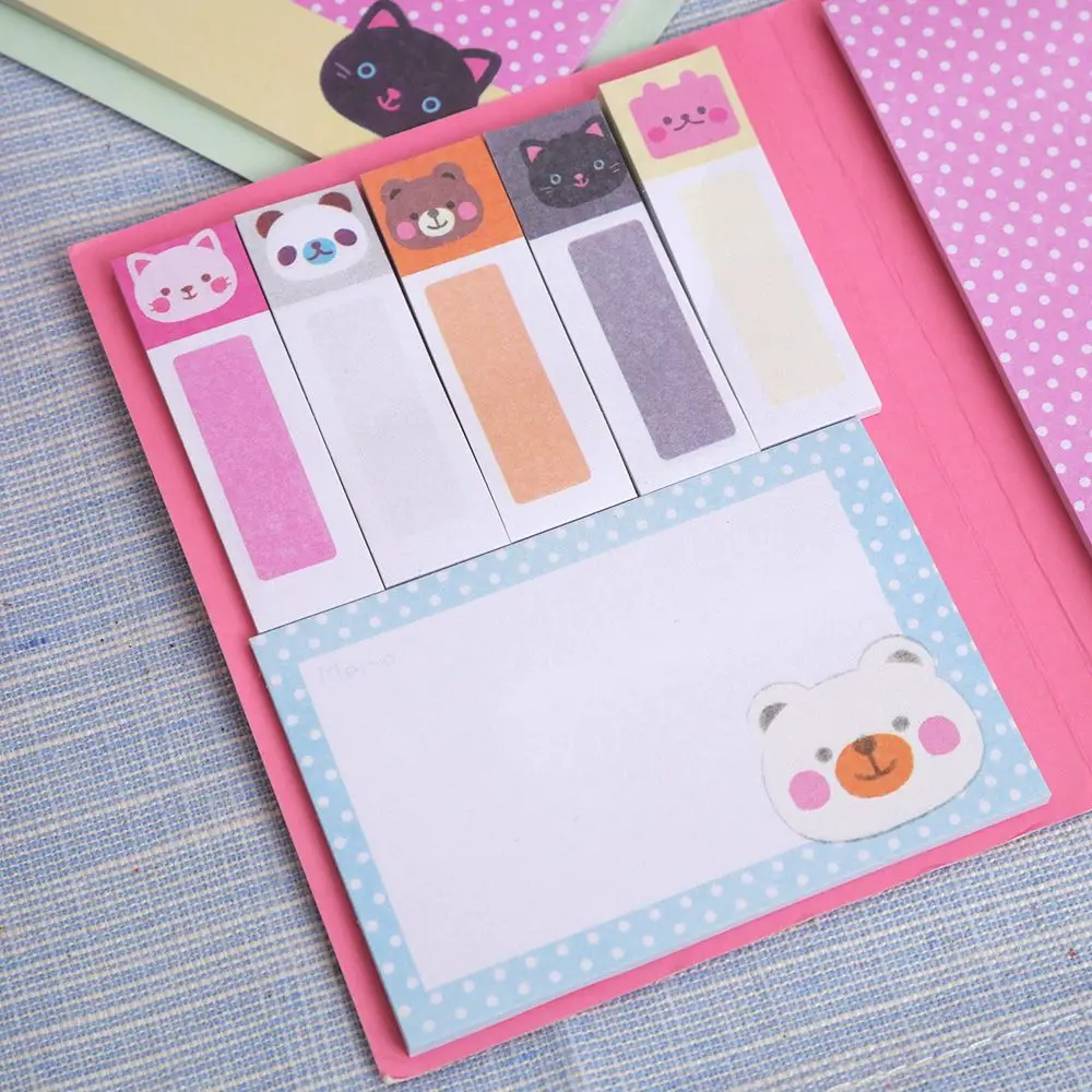 Шт. 1 шт. мультфильм Животные Kawaii memo pad стикеры Липкие заметки милые канцелярская Закладка школьные принадлежности Papeleria аксессуары s