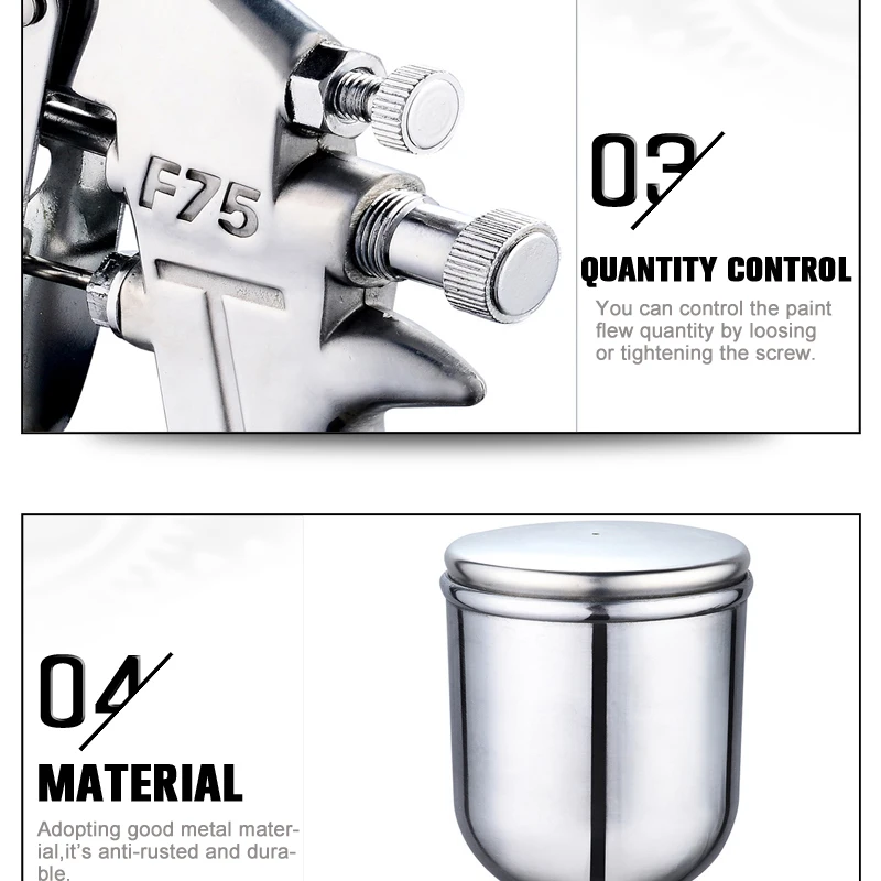 Профессиональный распылитель PROSTORMER, пневматический распылитель, 400 мл, Аэрограф, распылитель, распылитель из сплава для покраски, распылитель, инструмент с бункером для покраски автомобилей