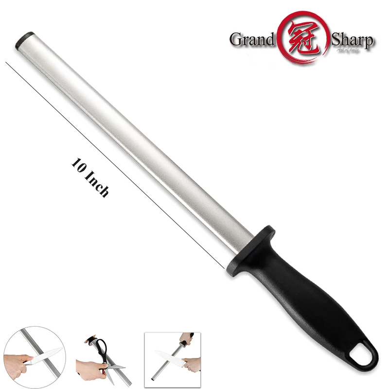 

10 Inch Professional Chef Knife Sharpener Diamond Sharpening Steel Rod ABS Handle Chef Knife Sharpener Kitchen Accessories