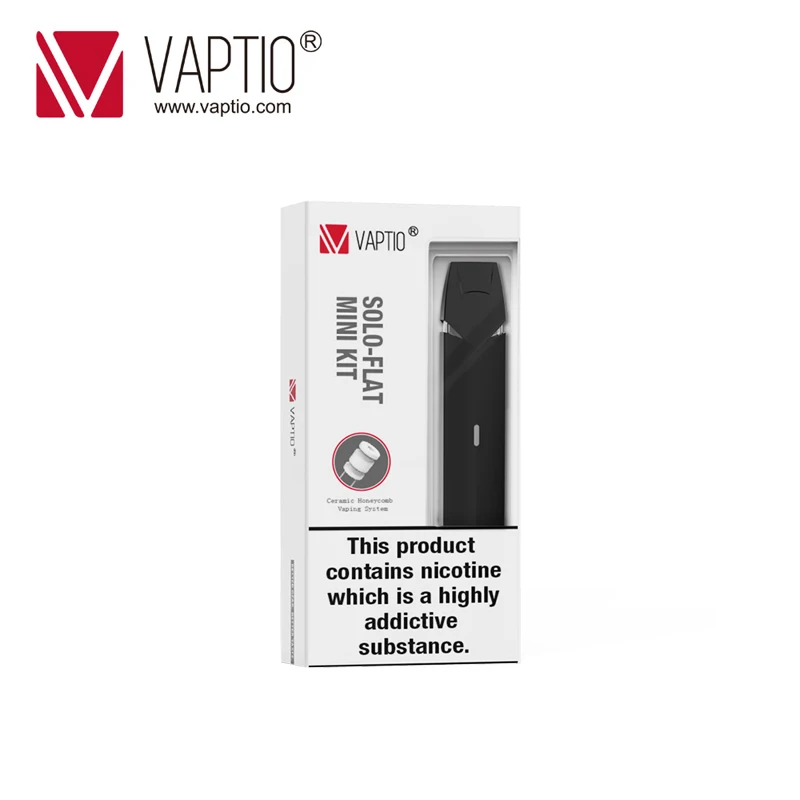 Электронная сигарета Vaptio SOLO FLAT MINI KIT 1 шт. 12 Вт портативный вейп набор с