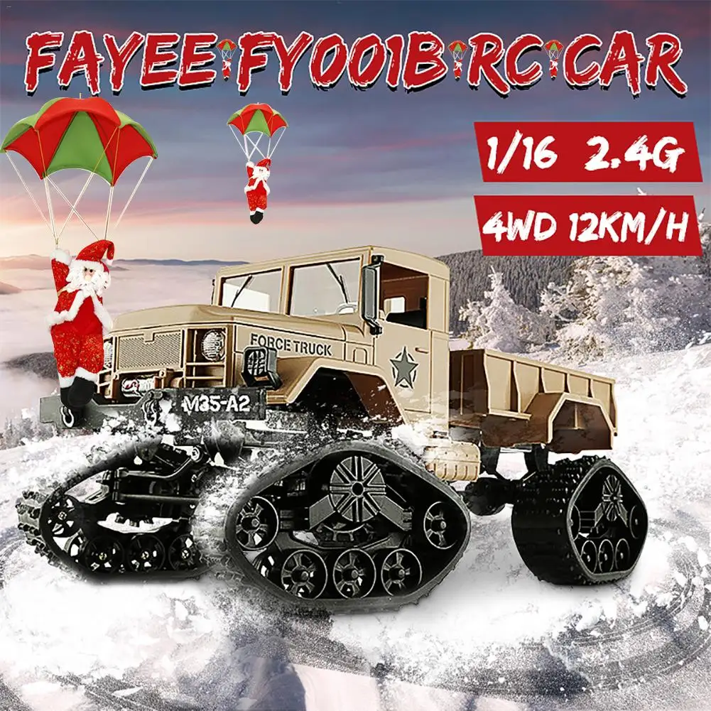 

1/16 Snow Track Military Card Simulation Off-road Truck Wi-Fi Control Real-time Transmission Military Card Remote Control Toy