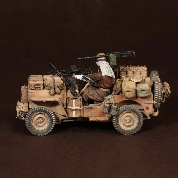 1/35, SAS Jeep набор экипажа 2-Северная Африка, без автомобиля, полимерная модель солдата GK, WWII, Великобритания, комплект в разобранном и неокрашенном виде