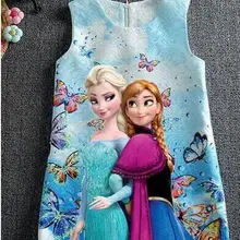 Г., лидер продаж, платья для маленьких девочек платье для снежной погоды с изображением Анны и Эльзы нарядное рождественское платье Эльзы для девочек Одежда для девочек От 3 до 10 лет