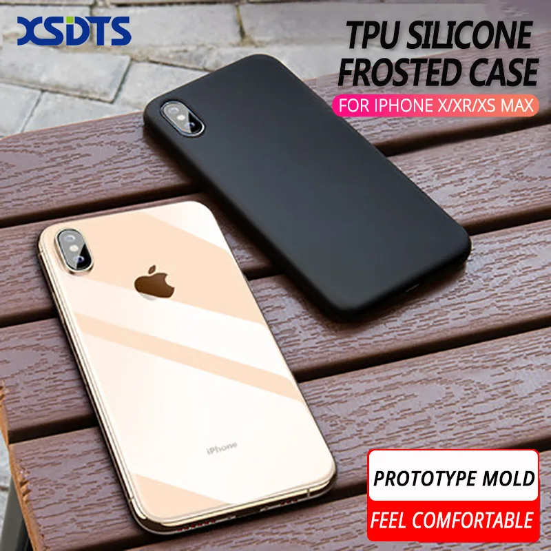 

XSDTS Frosted Matte Phone case For iPhone XS Max XR X 6 6s 7 Plus 8 5 5S SE Silicone Bag Cases Cover Coque Capa