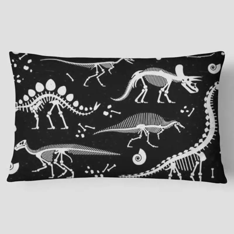monochrome dinosaur bedding