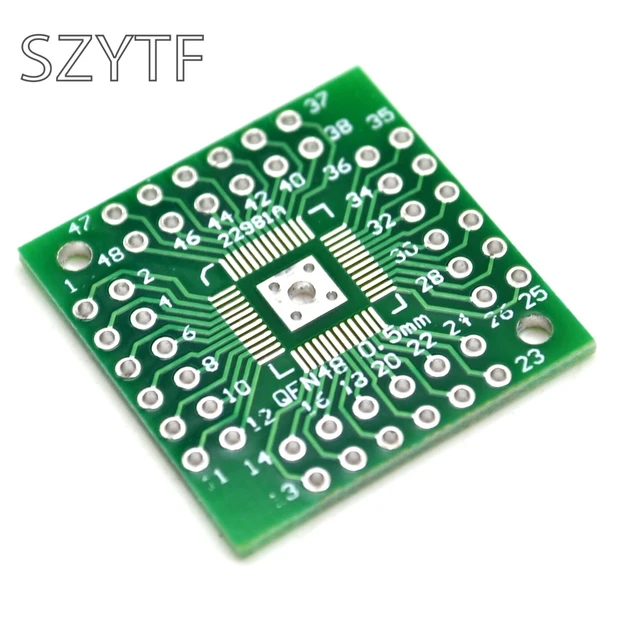 10Pc Adattatori PCB SMD - HTQFP QFN48 A DIP48 Per IC 0.5mm Pitch, Piastre Adattatore - Foto 9