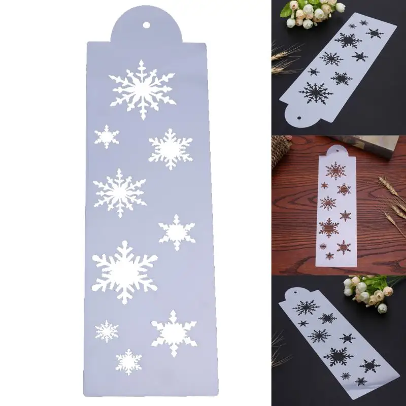 

Cake Stencil Mold Snow Flower Pattern Coffee Fondant Cake Decorating Tools DIY Handmade Cake Stencil Template Mold Bakeware