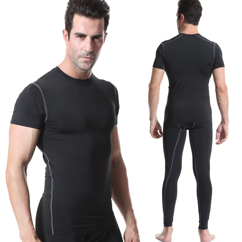 

Fanceey 2019 Men Sports Suits Tracksuit Men Long Sleeve Compression Shirt Pants Sportswear Man Sporty Set Man Gym Fitness Suit