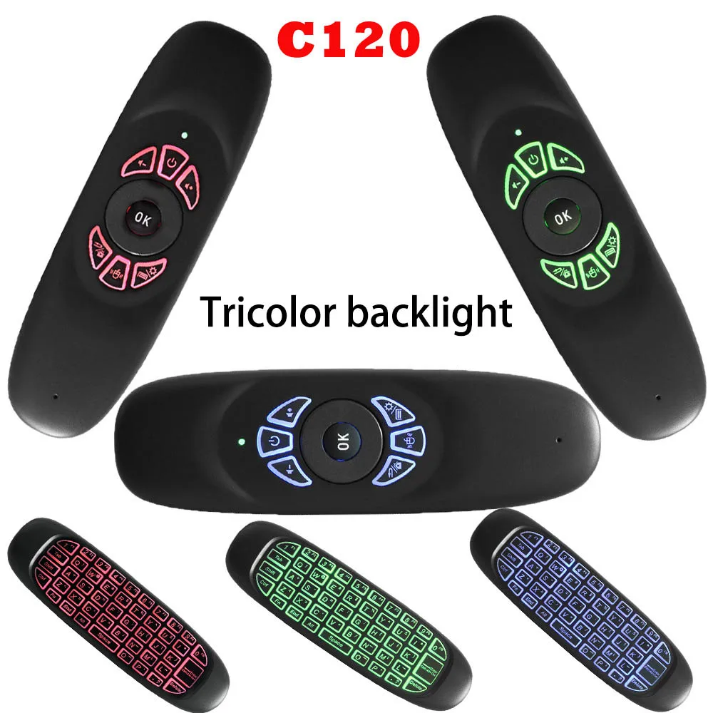 

Mini Wireless Air Mouse 2.4G Unique Double-Sided Smart Remote Control Keyboard Gaming Mouse for PC/ Pad three color backlight