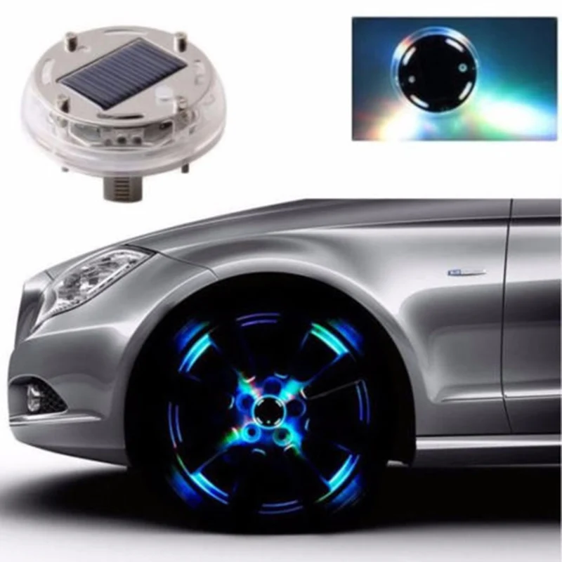 High Qrade 4 Modes 12 LED RGB Car Auto Solar Energy Flash Wheel Tire Rim Light for Auto Car Decoration Colorful Atmosphere Lamp