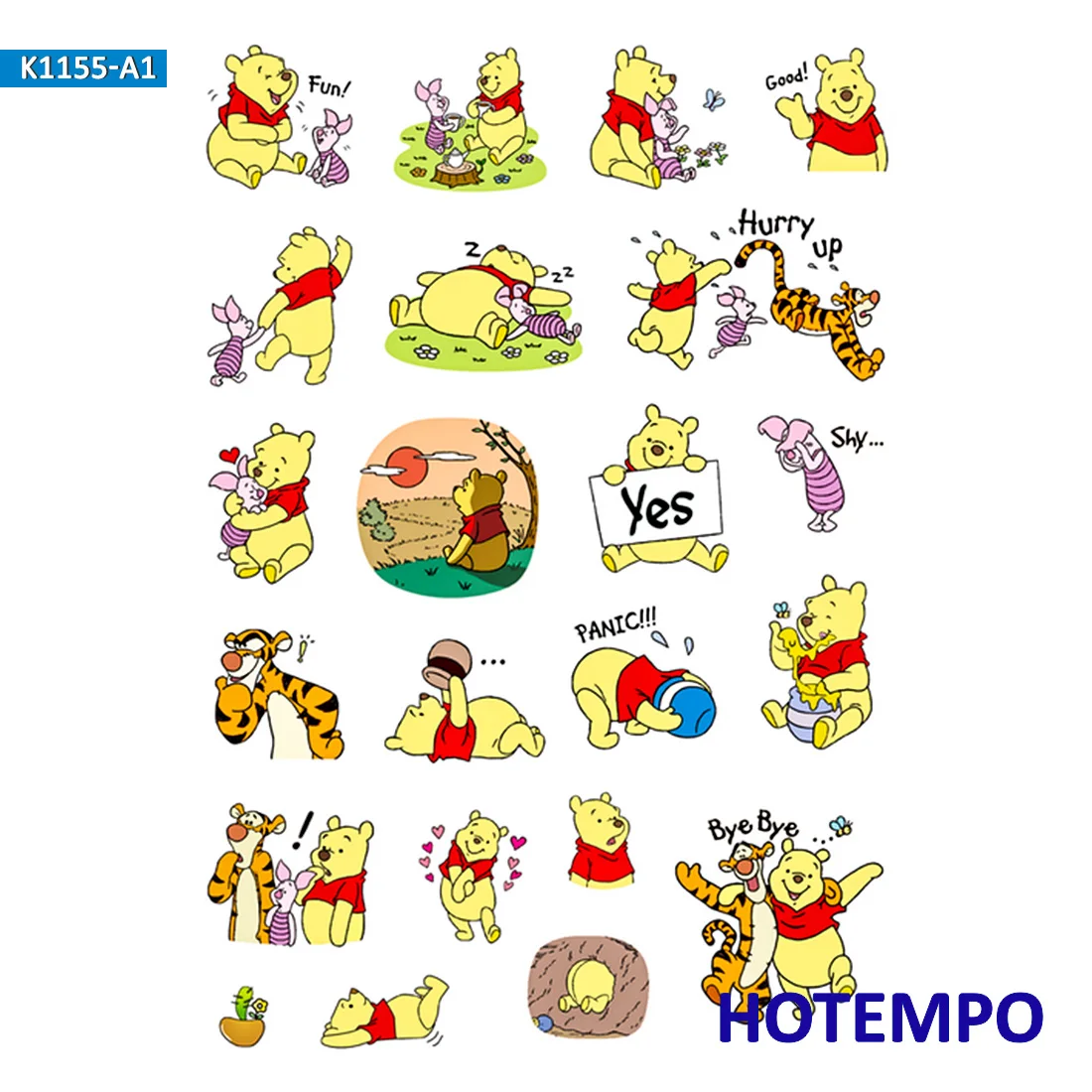 

Cute Cartoon Winnie Piglet Honey Bear Stickers for Children Kids Gift DIY Letter Diary Scrapbooking Stationery Pegatinas Sticker