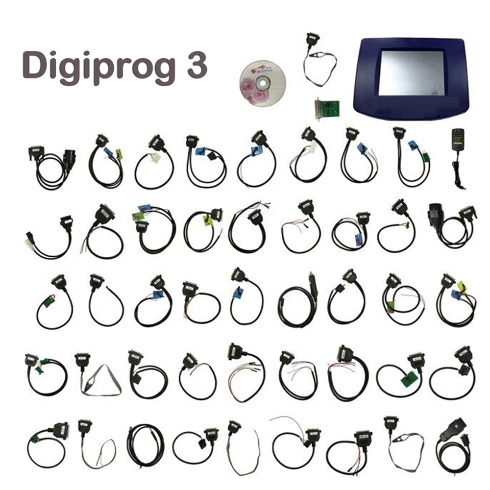 И подлинный новейший Digiprog III Digiprog 3 Одометр Программист с полным комплектом программного обеспечения кабели-dhl